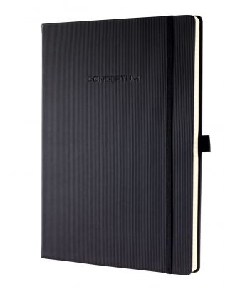 Sigel Conceptum Pure Cuaderno A4 negro, tapa dura, cuadriculado