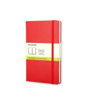 Moleskine Classic Cuaderno grande rojo con tapa dura en blanco
