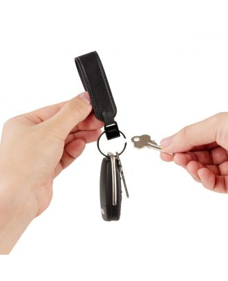 Llavero Orbitkey Loop Piel Negro