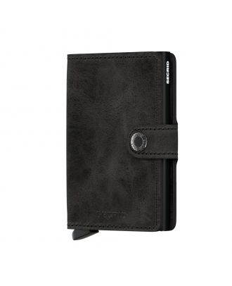 Secrid Mini Wallet de piel negra vintage