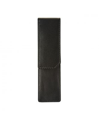 Maverick Estuche de cuero negro para 2 bolígrafos