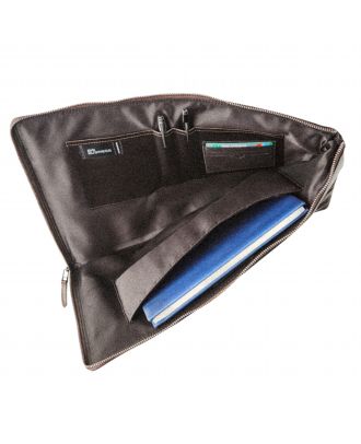 Maverick Funda de piel marrón para portátil de 15,6