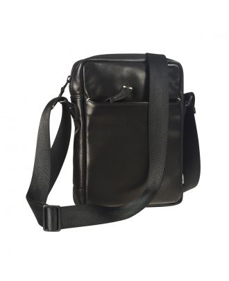 Maverick urbano clásico negro bolso de hombro de cuero XS