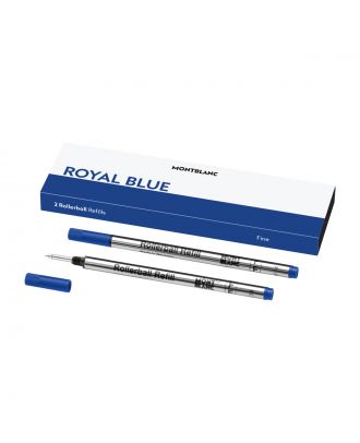 Montblanc Rollerball Recambio Fino Azul Real (2 unid.)