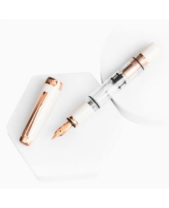 TWSBI Diamond Mini Pluma Estilográfica Oro Rosa II Blanco