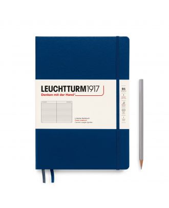 Leuchtturm1917 Cuaderno Composición B5 Tapa Dura Marino Rayado