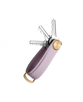 Orbitkey Organizador de Llaves Pro Piel Saffiano Lila