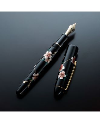 Pluma Estilográfica Platinum #3776 Century Silver Kaga Maki-e Sakura