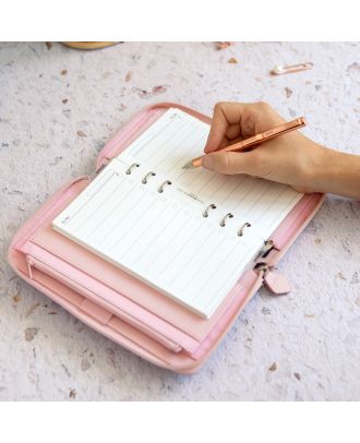 Filofax Saffiano Compact Zip Blush