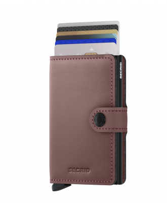 Secrid Mini Wallet de piel rosa mate