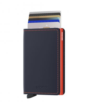 Slim Wallet Secrid Slim Wallet Azul Noche y Naranja Mate