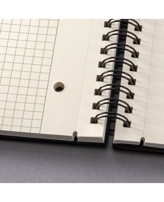 Sigel Conceptum Cuaderno de espiral A4+ Tapa dura negra a cuadros