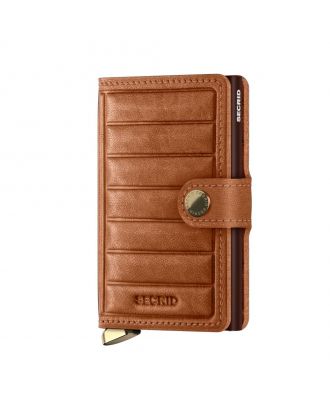 Mini Wallet Secrid Premium Mini Wallet Emboss Lines Cognac