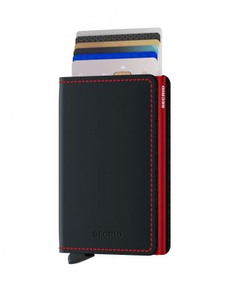 Slim Wallet Secrid Slim Negra y Roja Mate