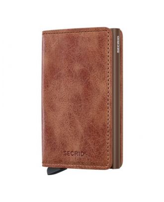 Secrid Slim Wallet de piel en color coñac vintage