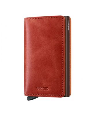 Secrid Slim Wallet de piel naranja vintage
