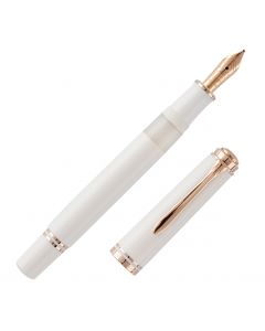 Pelikan Souverän M600 Pluma estilográfica de oro rosa blanco