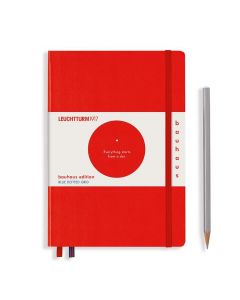 Leuchtturm1917 Libreta Medium Edición Bauhaus Rojo con puntos