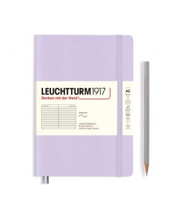 Leuchtturm1917 Cuaderno Mediano Tapa Blanda Colores Lisos Lila Rayas
