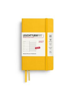Leuchtturm1917 Agenda 2027 Planificador semanal con notas Pocket , tamaño A6 Sunflower