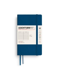 Leuchtturm1917 Cuaderno de bolsillo tapa blanda forrado en añil