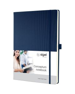 Sigel Conceptum Cuaderno Pure A4 Azul noche Tapa dura Rayas