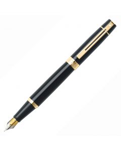 Pluma estilográfica « Sheaffer 300 », negro brillante con adorno dorado