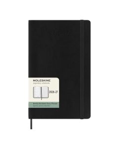Moleskine Agenda grande 18 meses semana + notas 2026-2027 Negra tapa blanda 