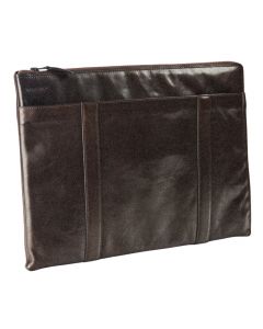 Maverick Funda de piel marrón para portátil de 15,6