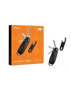 Orbitkey Crazy Horse Negro con Costura Naranja Set Edición Limitada + Multiherramienta V2 Set