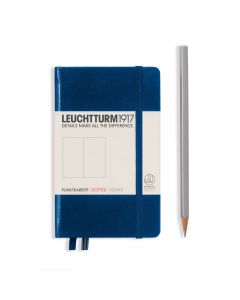 Leuchtturm1917 Pocket , azul marino, punteada