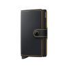Secrid Miniwallet Cuir Noir &amp; Ocre