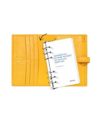 Filofax « Finsbury » Personal, couleur moutarde