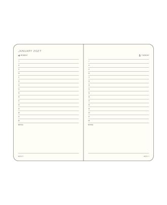 Agenda Leuchtturm1917 2027, agenda quotidien de poche A6, couleur cerise