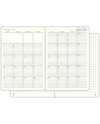 Agenda Leuchtturm1917 2027, agenda mensuel + carnet Composition B5 à couverture souple, couleur « Dusty Rose »