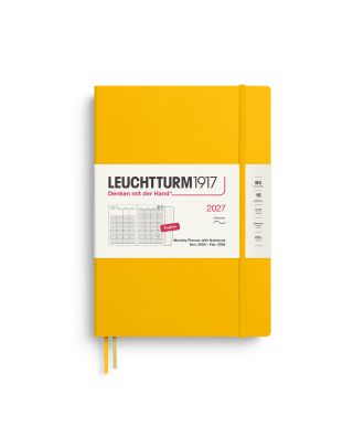 Leuchtturm1917 Agenda 2027 Planificateur mensuel + Carnet de notes Composition B5 à couverture souple, motif « Sunflower »
