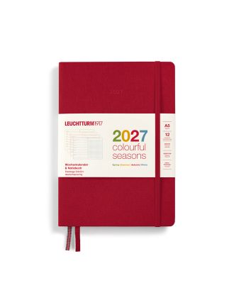 Agenda Leuchtturm1917 2027, agenda hebdomadaire à pages pointillées, format A5, « Colourful Autumn »