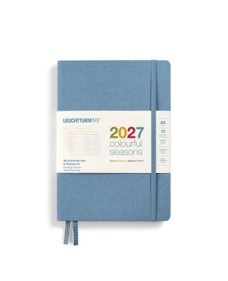 Agenda Leuchtturm1917 2027, agenda hebdomadaire à pages pointillées, format A5, « Colourful Winter »