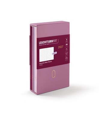 Leuchtturm1917 Agenda 2027, agenda quotidien et trimestriel à points, format de poche A6, lot de 4, Shades of Rose