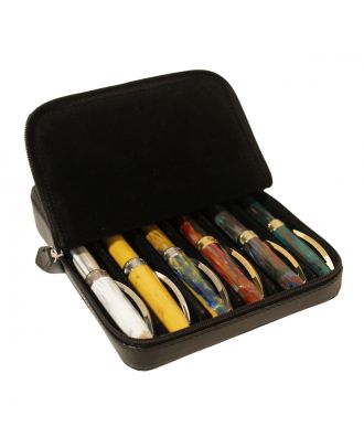 Visconti Étui en cuir pour 6 stylos