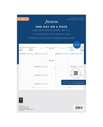 Filofax A4 Remplissage Jour par page 2026
