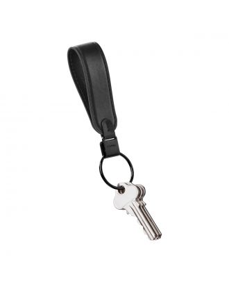 Porte-clés Orbitkey Loop en cuir noir
