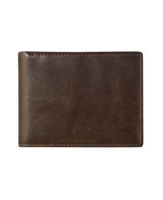 Portefeuille Maverick en cuir marron RFID pour cartes supplémentaires