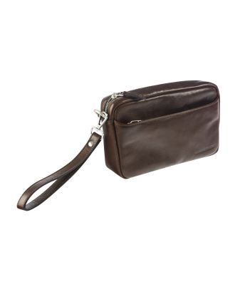 Clutch en cuir pour homme Maverick Brown