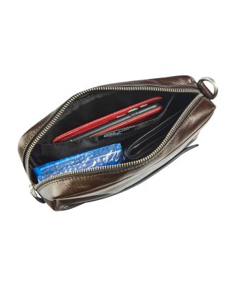 Clutch en cuir pour homme Maverick Brown