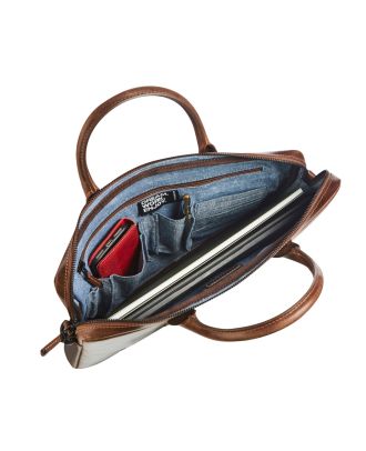Maverick The Original Leather Slim Business bag with Laptop compartment 14" (L'original des sacs de travail minces en cuir avec compartiment pour ordinateur portable)