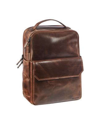 Maverick The Original Leather Backpack with Laptop Compartment 15.6" (Sac à dos en cuir original avec compartiment pour ordinateur portable)