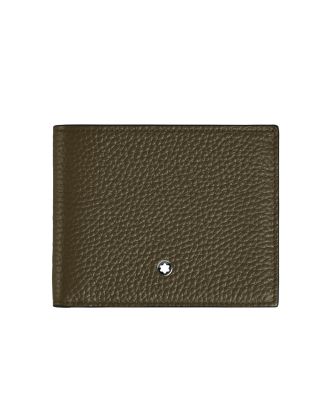 Montblanc Grain Leather Wallet 6 card slots Khaki