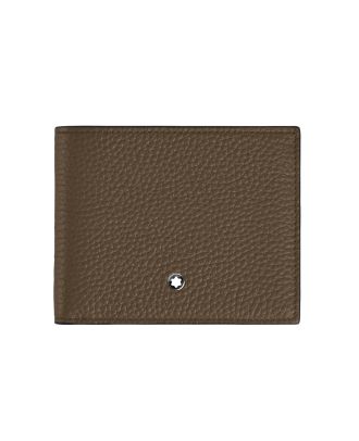 Montblanc Grain Leather Wallet 6 card slots Noisette