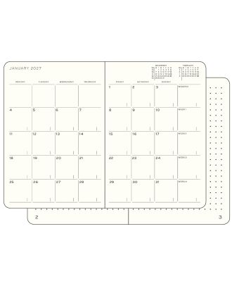 Agenda Leuchtturm1917 2027 : agenda mensuel + carnet, format B6+, couverture souple, noir